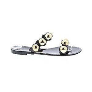 Soda Black Sandals with Gold Accents- Old Money - Beach - Vacation - Elegant